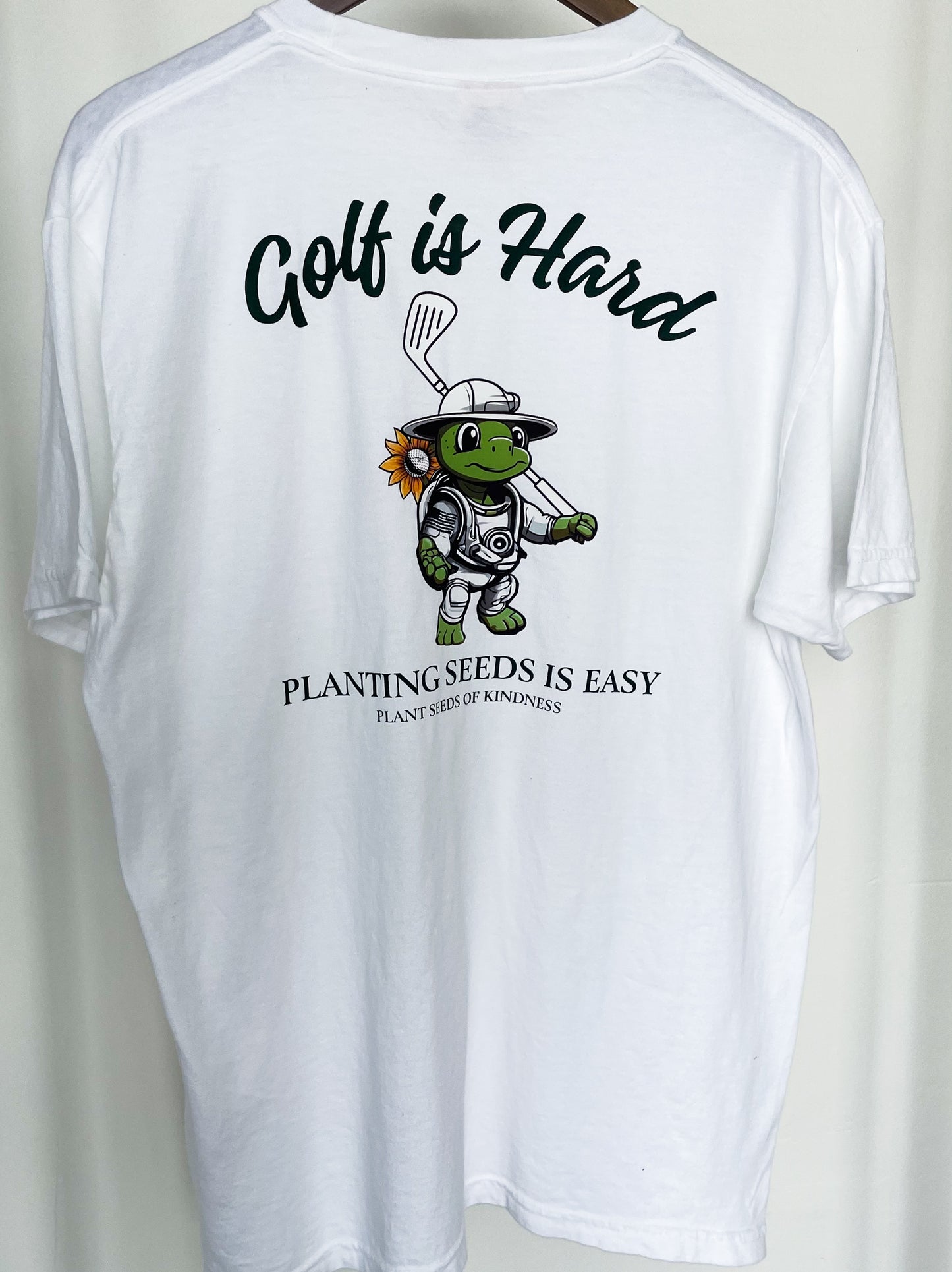 Golf is Hard Sunny Tee - White