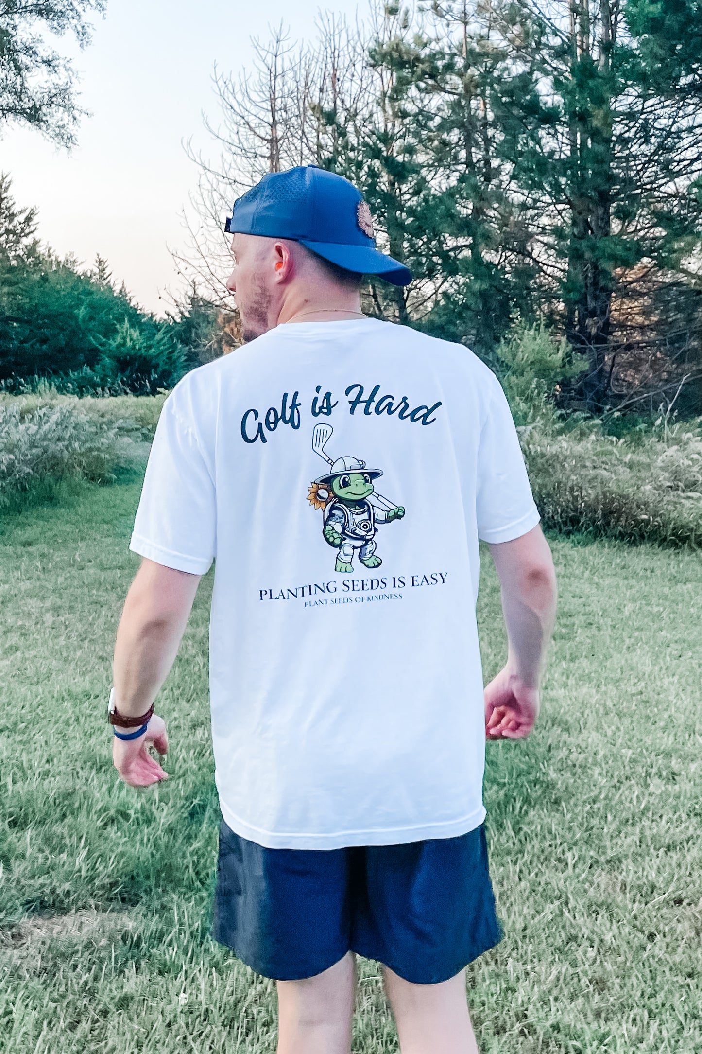 Golf is Hard Sunny Tee - White